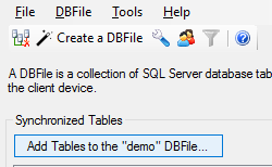 add tables button